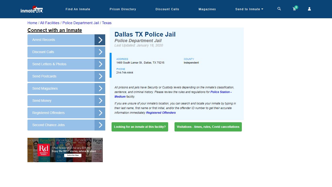 Dallas TX Police Jail & Inmate Search - Dallas, TX
